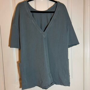 FP Movement Dusty Teal Short Sleeve Romper